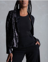 Load image into Gallery viewer, Cazinc the Label- Federal Sequin Blazer - Black

