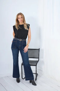 Saint Rose - Jayne wide leg jeans - Dark Indigo