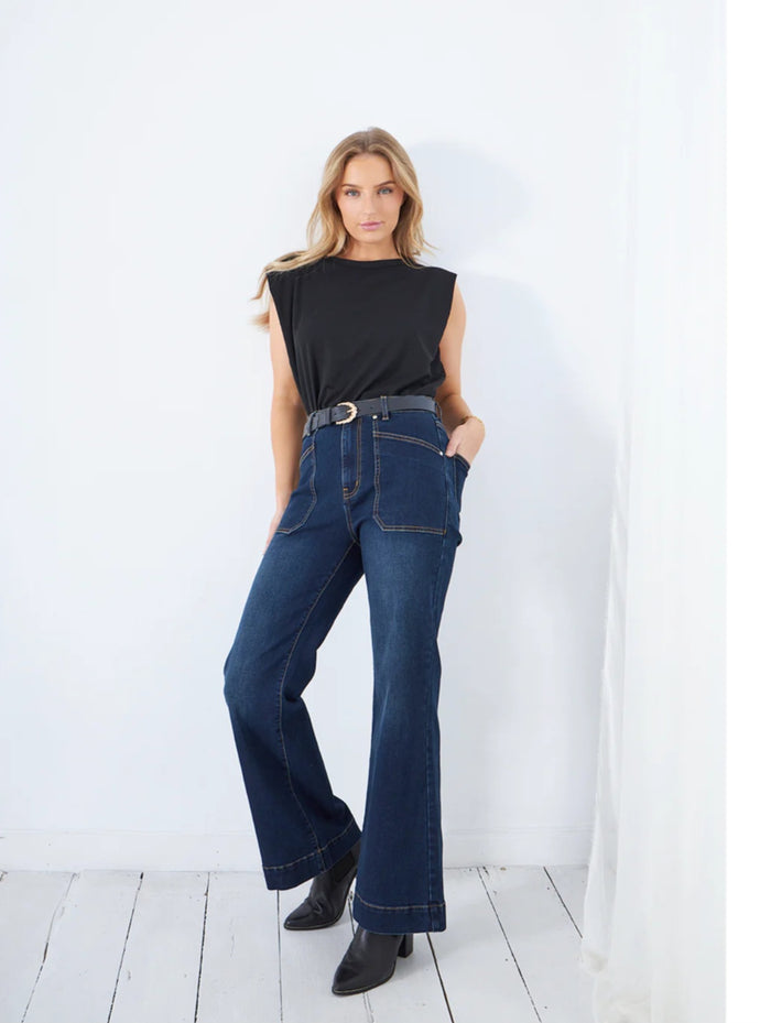 Saint Rose - Jayne wide leg jeans - Dark Indigo