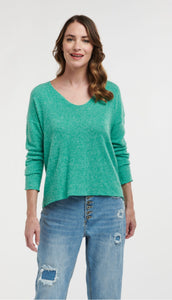 Urban Luxury- Long  Sleeve V neck top