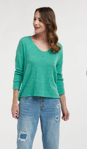 Urban Luxury- Long  Sleeve V neck top