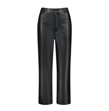 Load image into Gallery viewer, Moke - June Faux Leather wide leg Pants - Black
