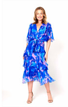 Load image into Gallery viewer, La Strada - Layered Cross over Dress - Cobalt /pink
