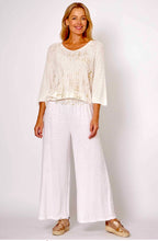 Load image into Gallery viewer, La Strada - Gold foil knitted V-neck top - Pink
