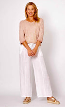 Load image into Gallery viewer, La Strada - Gold foil knitted V-neck top - Pink
