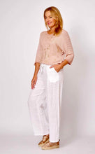 Load image into Gallery viewer, La Strada - Gold foil knitted V-neck top - Pink
