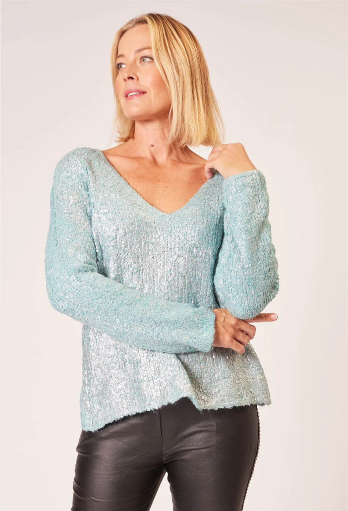 La strada - Viscose Poliammidica Lana Jumper - Aqua