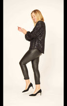 Load image into Gallery viewer, La Strada - V Neck Sequin Top - Black
