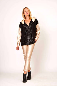 La Strada - Gold / Black hoodie jacket