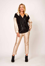 Load image into Gallery viewer, La Strada - Gold / Black hoodie jacket
