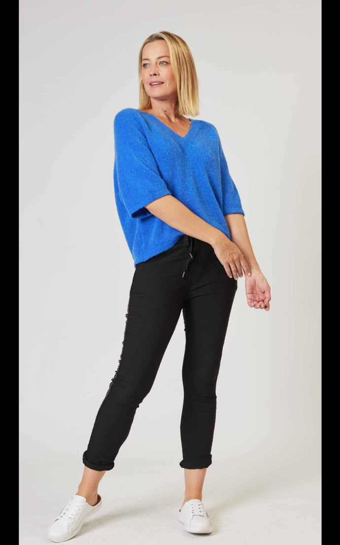 La strada - V-Neck Jumper - Royal Blue
