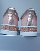 Load image into Gallery viewer, Luxe Diamante Leather Sneakers - Blush
