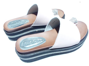 Ameise Shoes - Shine- Leather Platform slides - Nude