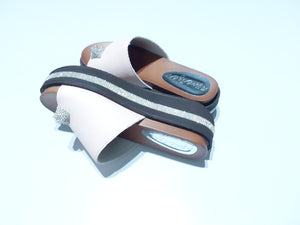 Ameise Shoes - Shine- Leather Platform slides - Nude