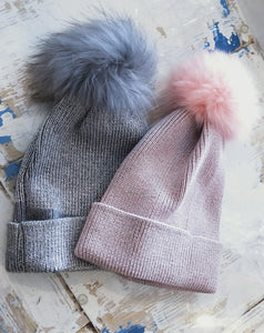 Detachable Pom Pom Beanie