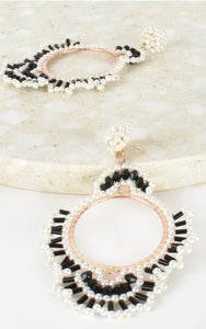 Adorne - Mix Bead Dressy Button Top earings