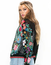 Load image into Gallery viewer, Aratta - Bellezza Embroidered Jacket - Black Floral
