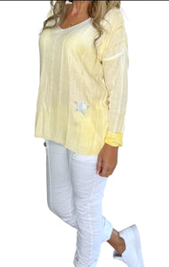 Amici - Star Modal Light Knit - Yellow