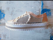 Load image into Gallery viewer, Ameise - Leather Bling Sneaker - Rose - SHANI
