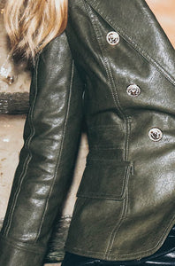 No Excuses Vegan Leather Blazer